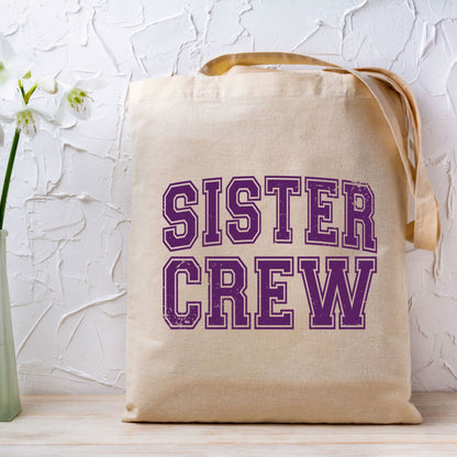 Sister Crew Retro Purple Distressed DTF Transfer