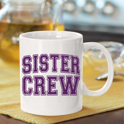 Sister Crew Retro Purple Distressed DTF Transfer