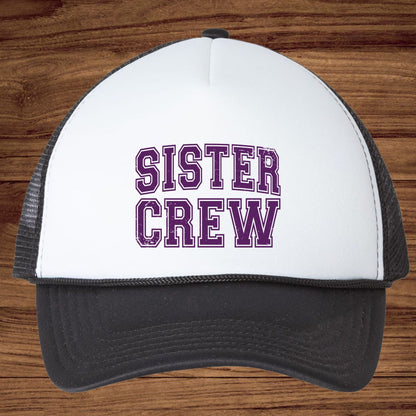 Sister Crew Retro Purple Distressed DTF Transfer