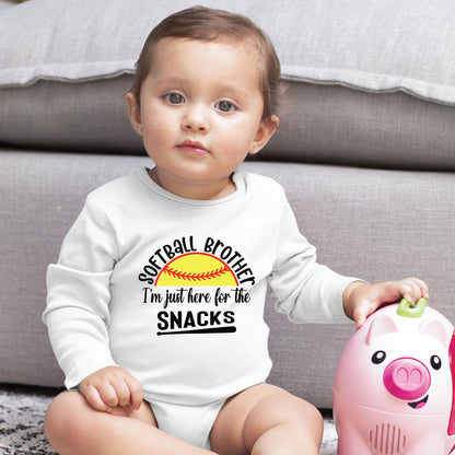 Softball Brother Shirts I'm Just Here For The Snacks  Sweatshirt