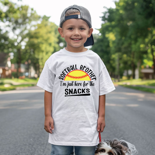 Softball Brother Shirts I'm Just Here For The Snacks  Sweatshirt