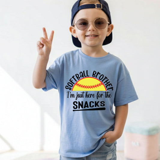 Softball Brother Shirts I'm Just Here For The Snacks  Sweatshirt