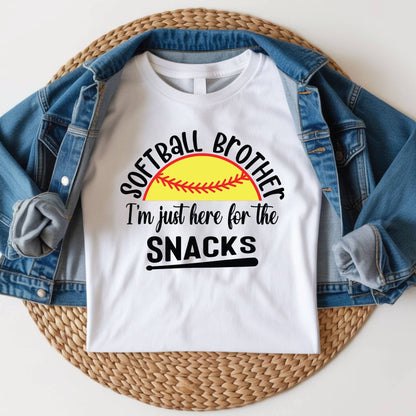 Softball Brother Shirts I'm Just Here For The Snacks  Sweatshirt
