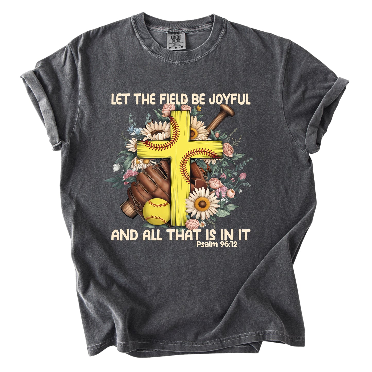 Softball Christian Comfort Colors T Shirt