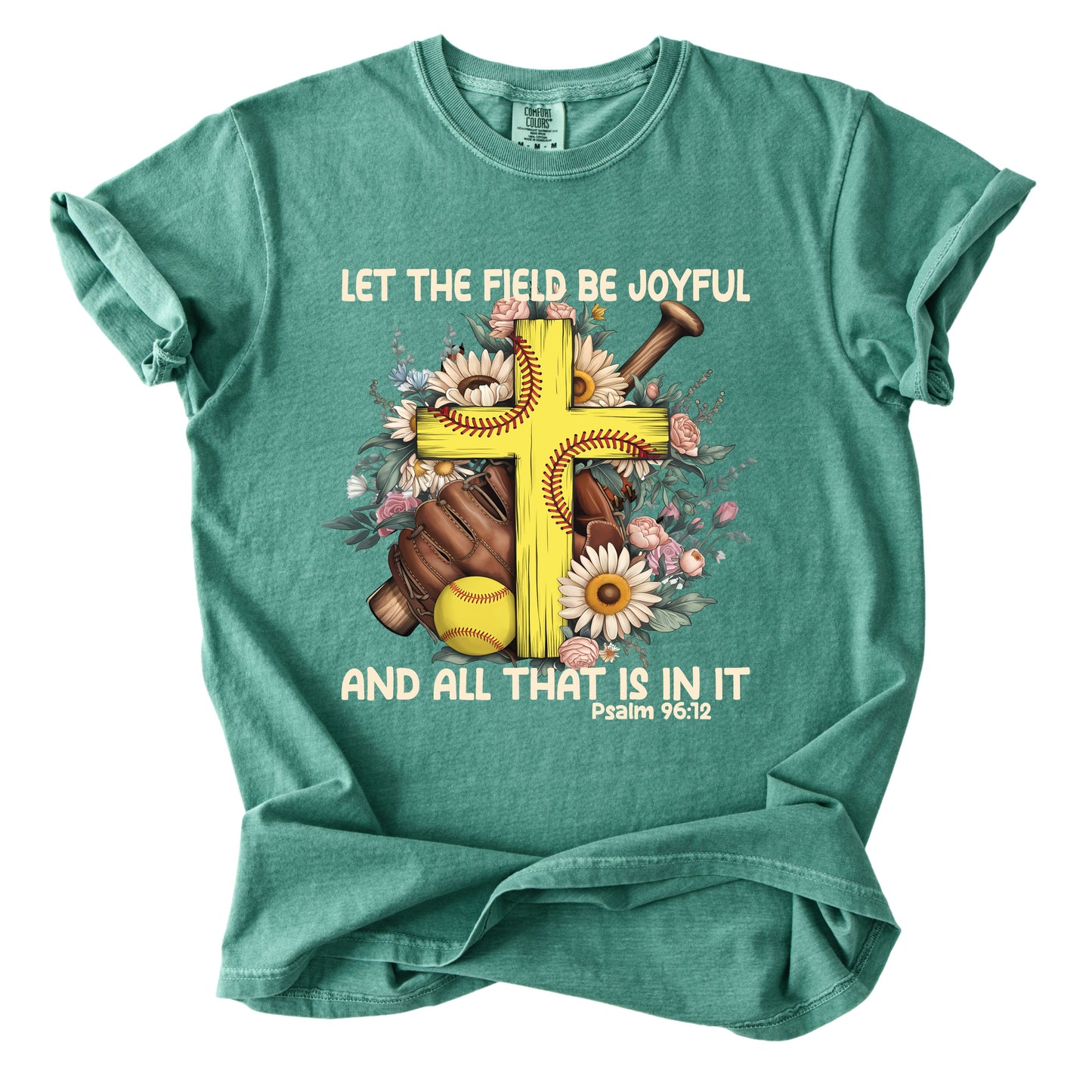 Softball Christian Comfort Colors T Shirt
