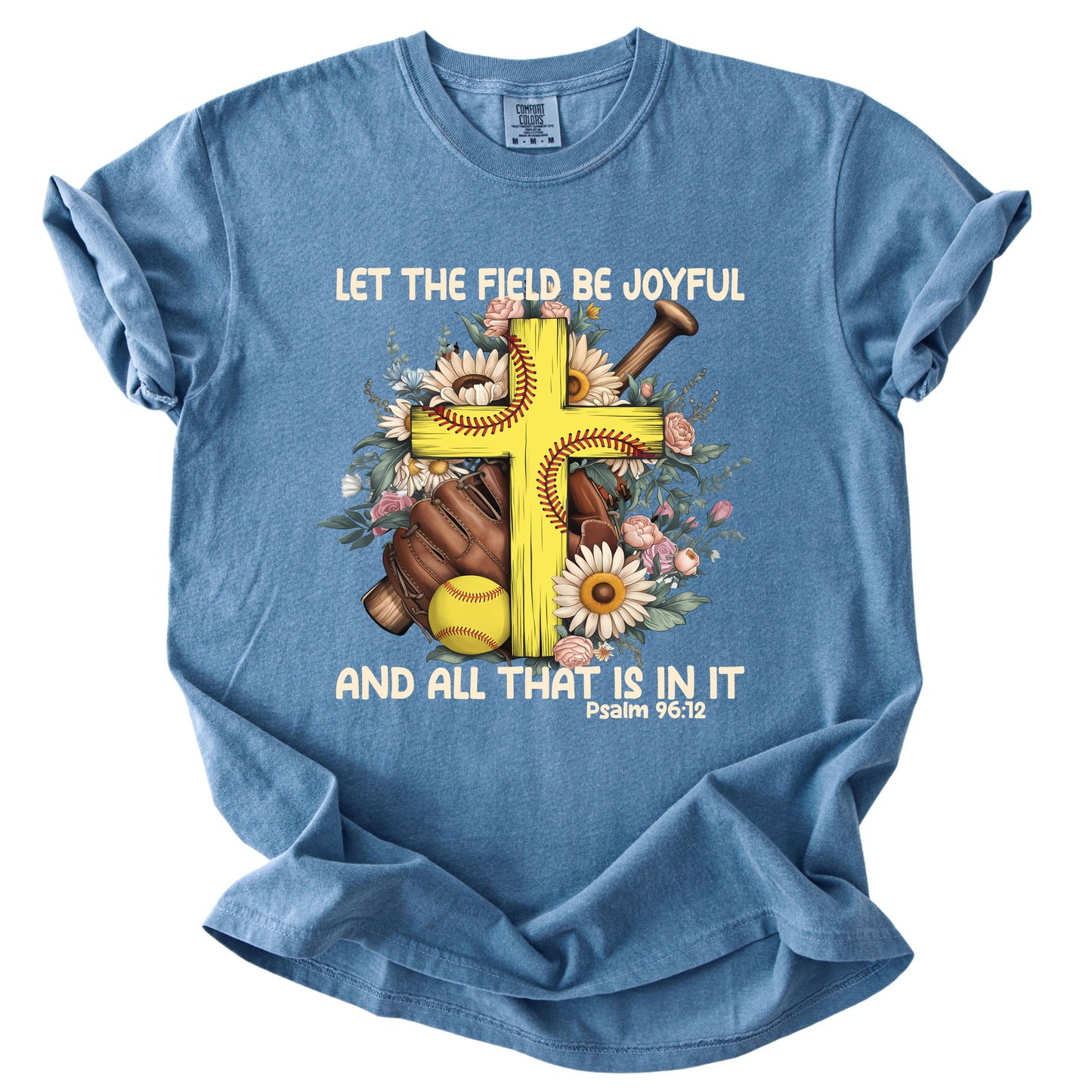 Softball Christian Comfort Colors T Shirt