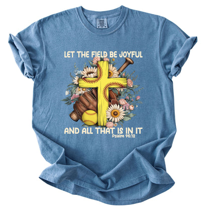 Softball Christian Comfort Colors T Shirt