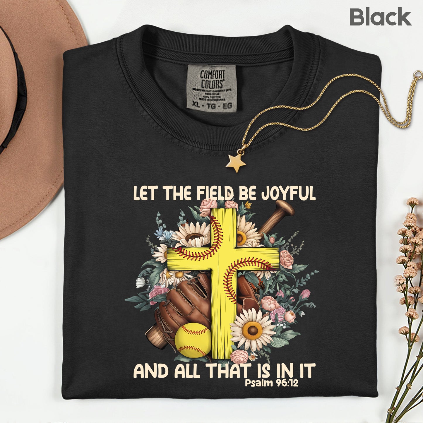 Softball Christian Comfort Colors T Shirt