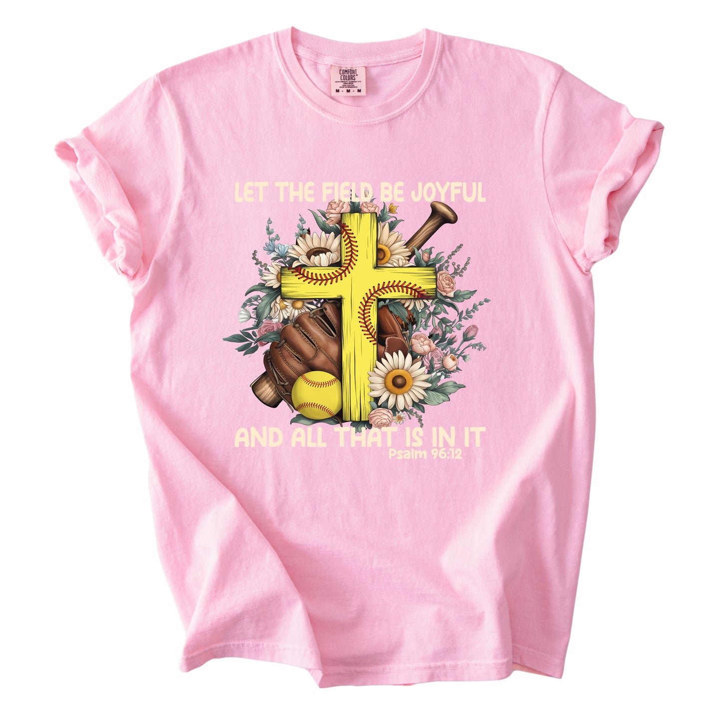 Softball Christian Comfort Colors T Shirt