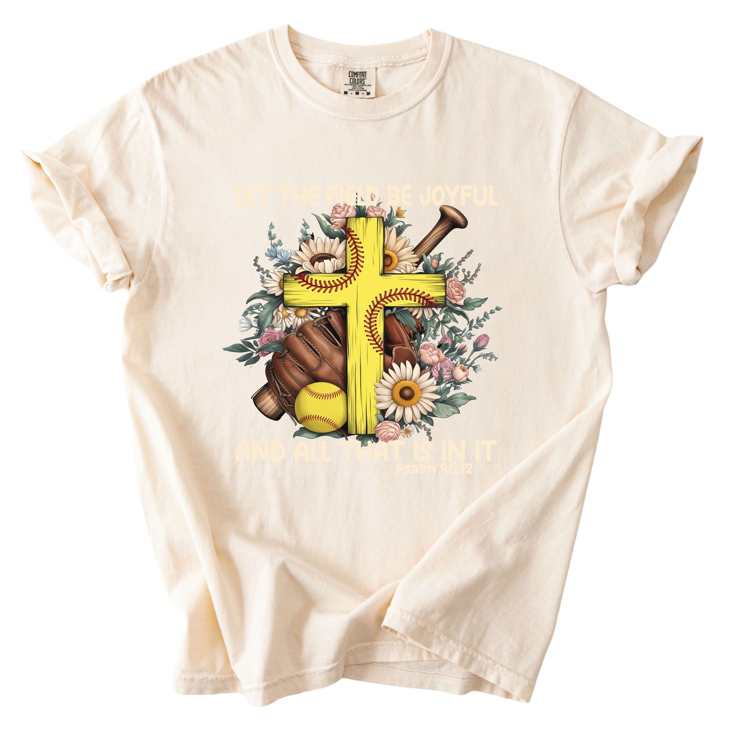 Softball Christian Comfort Colors T Shirt