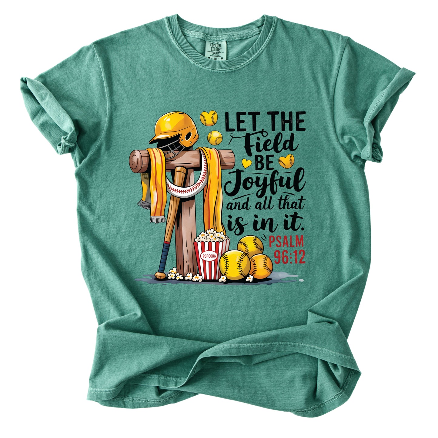 Softball Christian Comfort Colors T Shirt