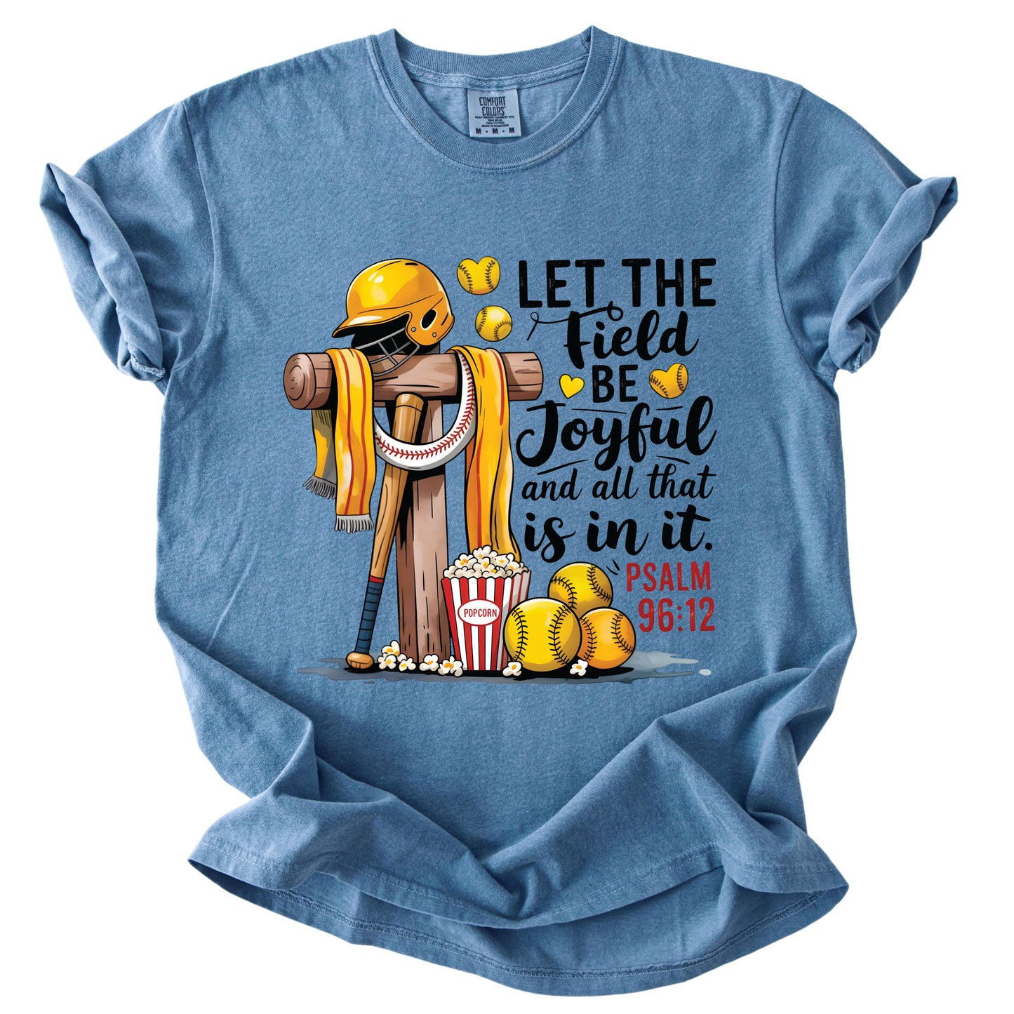 Softball Christian Comfort Colors T Shirt