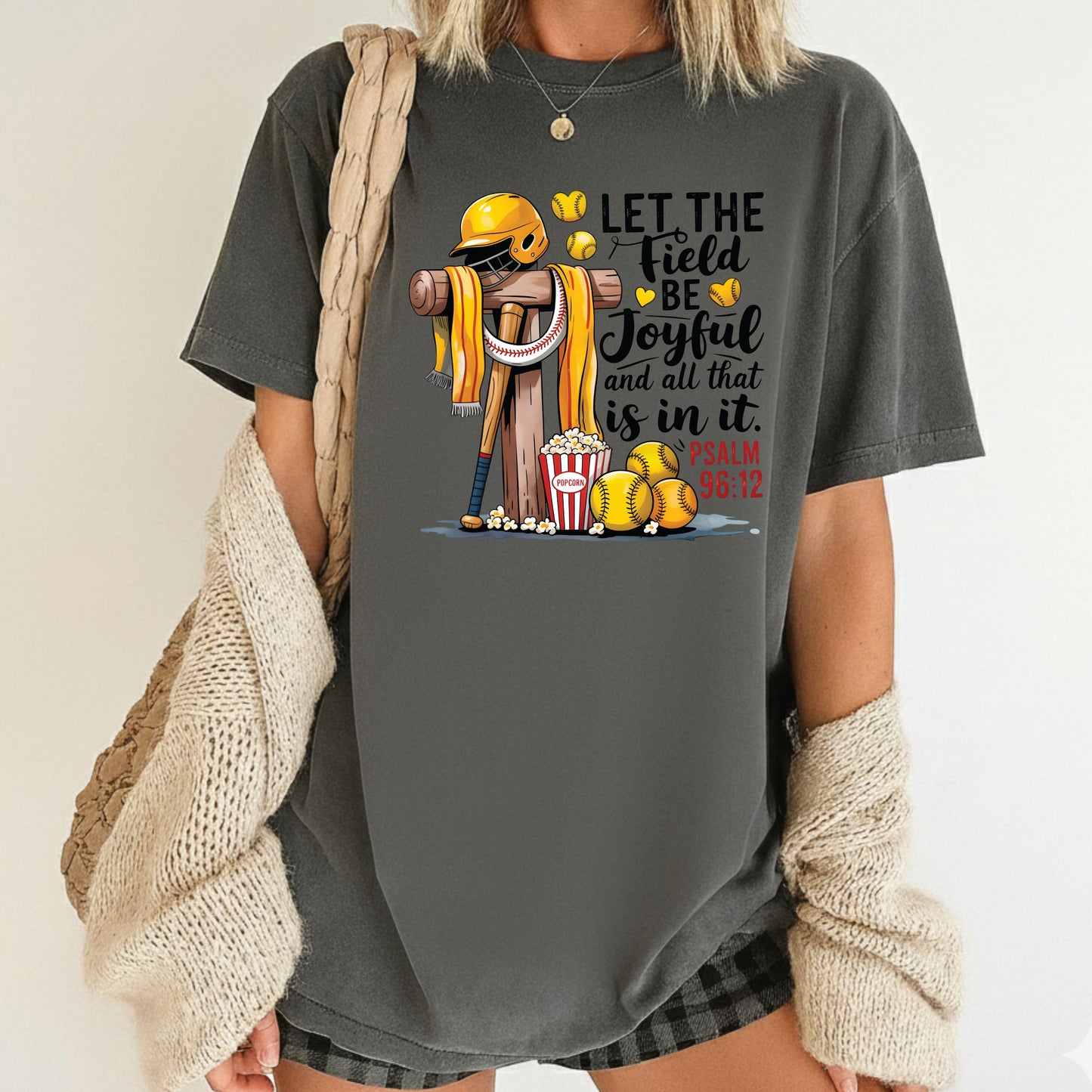Softball Christian Comfort Colors T Shirt Sport Gospel Message Tees Jesus Faith Apparel Tank Top Religious Long Sleeve Gifts