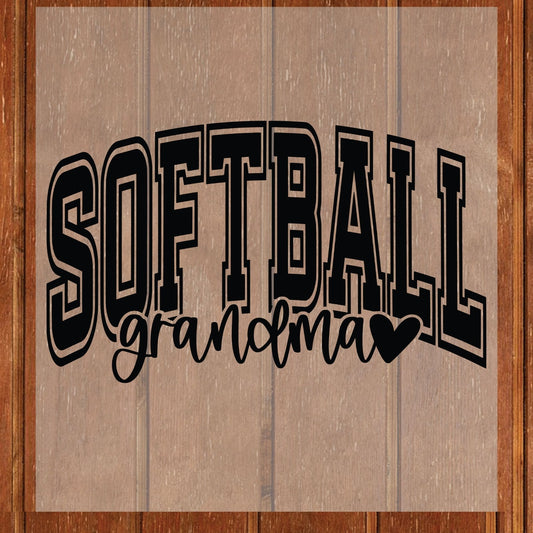 Softball Grandma DTF Transfer ready to Press Sports Heat Transfer for Shirts Softball Nana UV Sticker Prints Iron on Transfer
