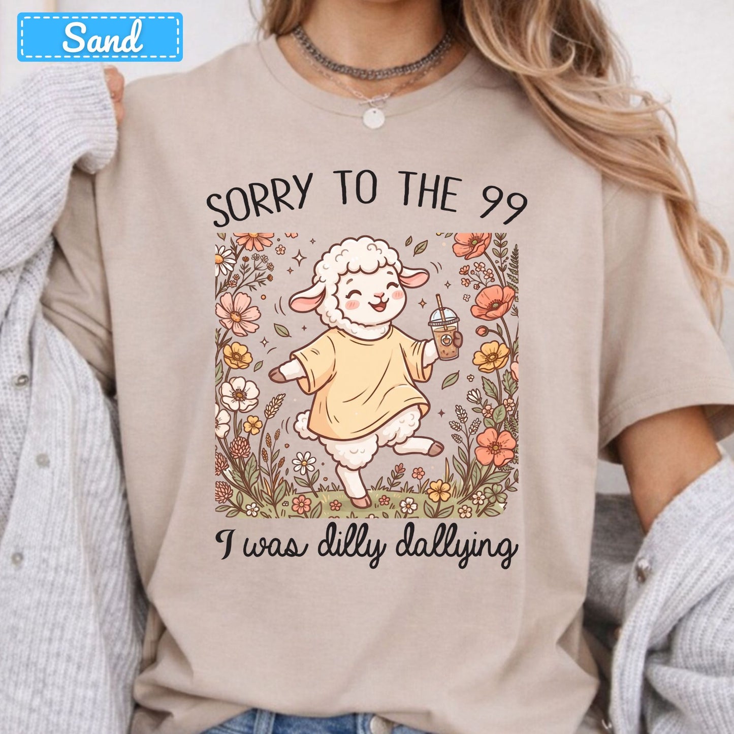 Sorry to the 99 Sheep T-Shirt, Floral Coffee Christian Sweatshirt, Funny Faith Tee