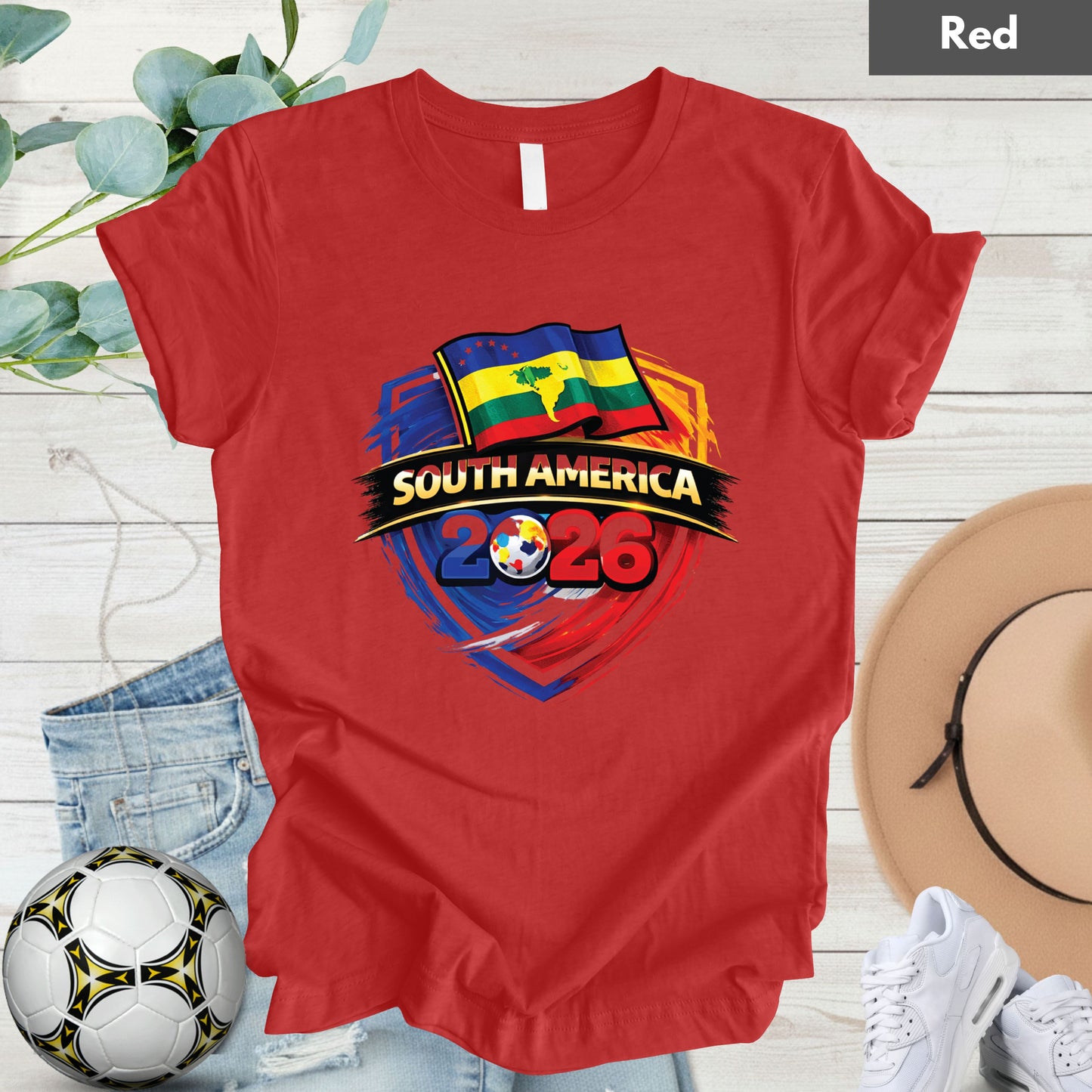 South America 2026 World Cup T Shirt Soccer Supporter Tees