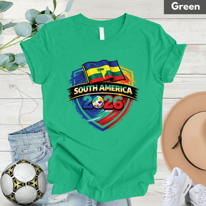 South America 2026 World Cup T Shirt Soccer Supporter Tees
