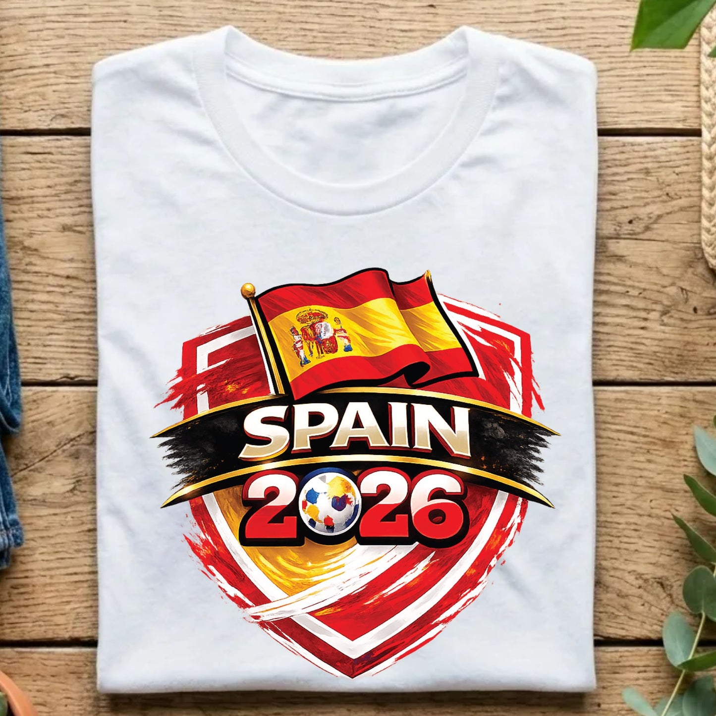 Spain World Cup T Shirt Soccer Supporter Tees