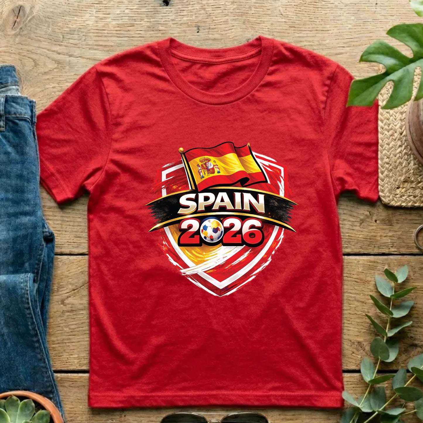 Spain World Cup T Shirt Soccer Supporter Tees