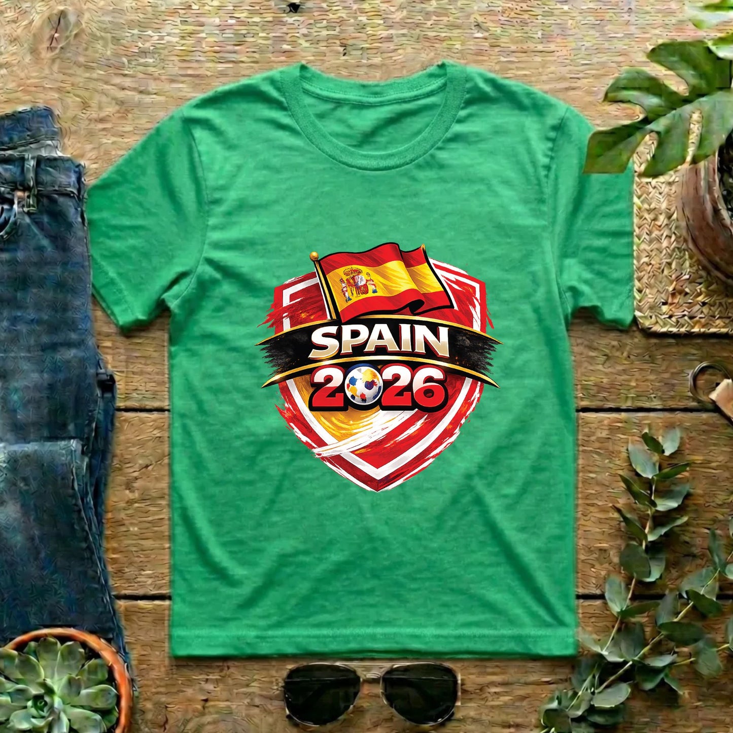 Spain World Cup T Shirt Soccer Supporter Tees