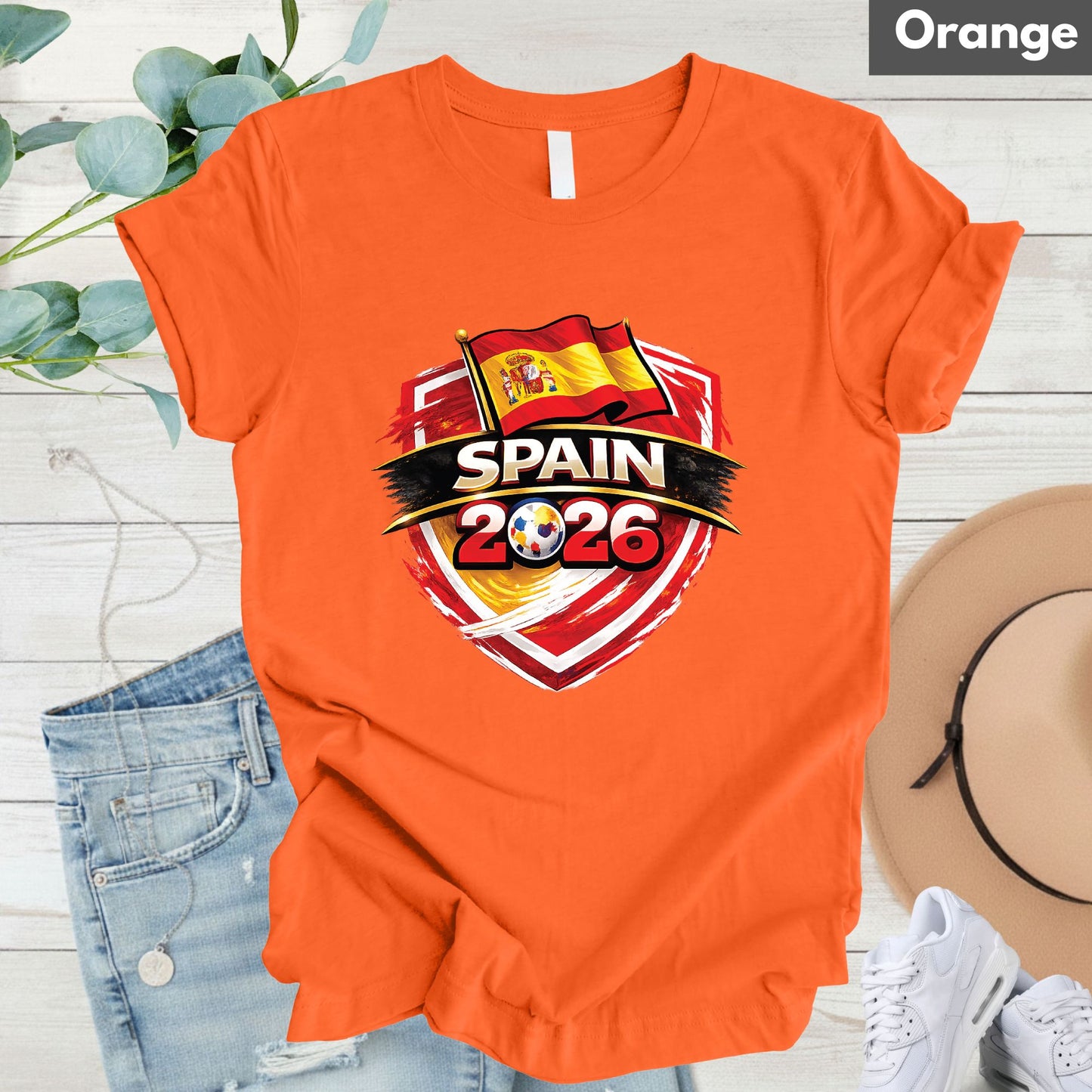 Spain World Cup T Shirt Soccer Supporter Tees