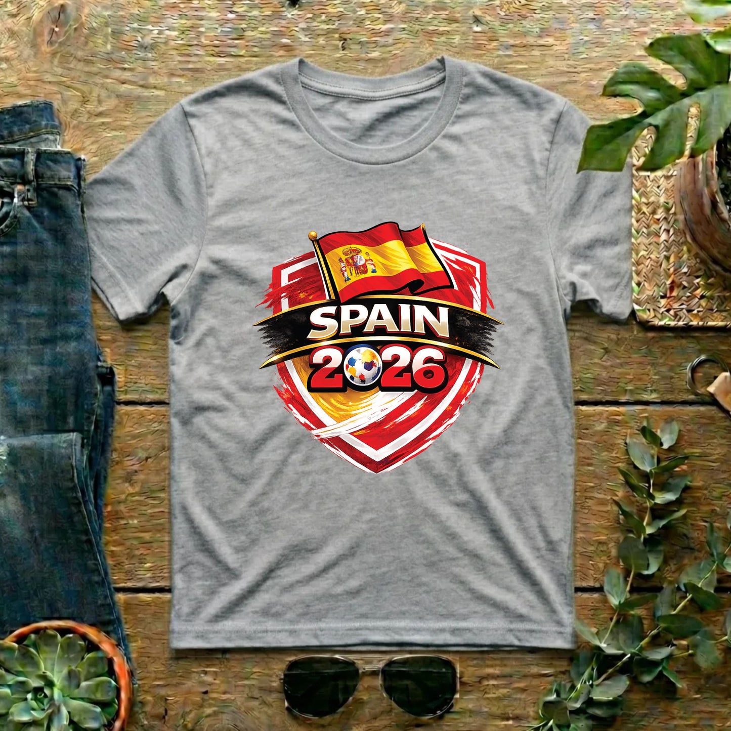 Spain World Cup T Shirt Soccer Supporter Tees