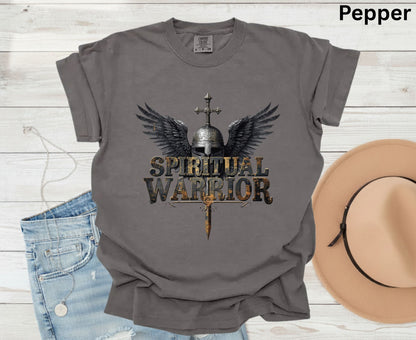 Spiritual Warrior T Shirt Christian Armor Of God Tee Knight Faith Shirt Adult Youth Toddler Baby Religious Gift Soldier For Christ Tee Shirt