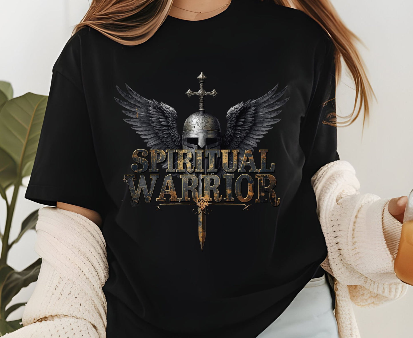 Spiritual Warrior T Shirt Christian Armor Of God Tee Knight Faith Shirt Adult Youth Toddler Baby Religious Gift Soldier For Christ Tee Shirt