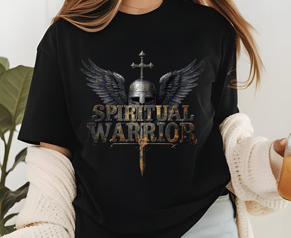 Spiritual Warrior T Shirt Christian Armor Of God Tee Knight Faith Shirt Adult Youth Toddler Baby Religious Gift Soldier For Christ Tee Shirt