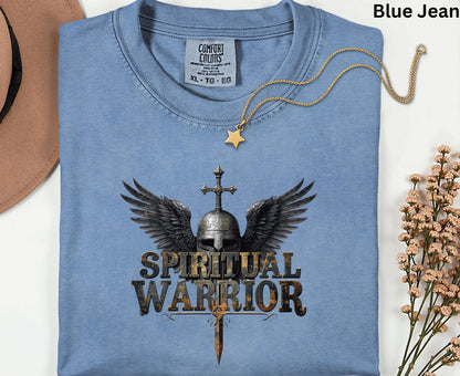 Spiritual Warrior T Shirt Christian Armor Of God Tee Knight Faith Shirt Adult Youth Toddler Baby Religious Gift Soldier For Christ Tee Shirt