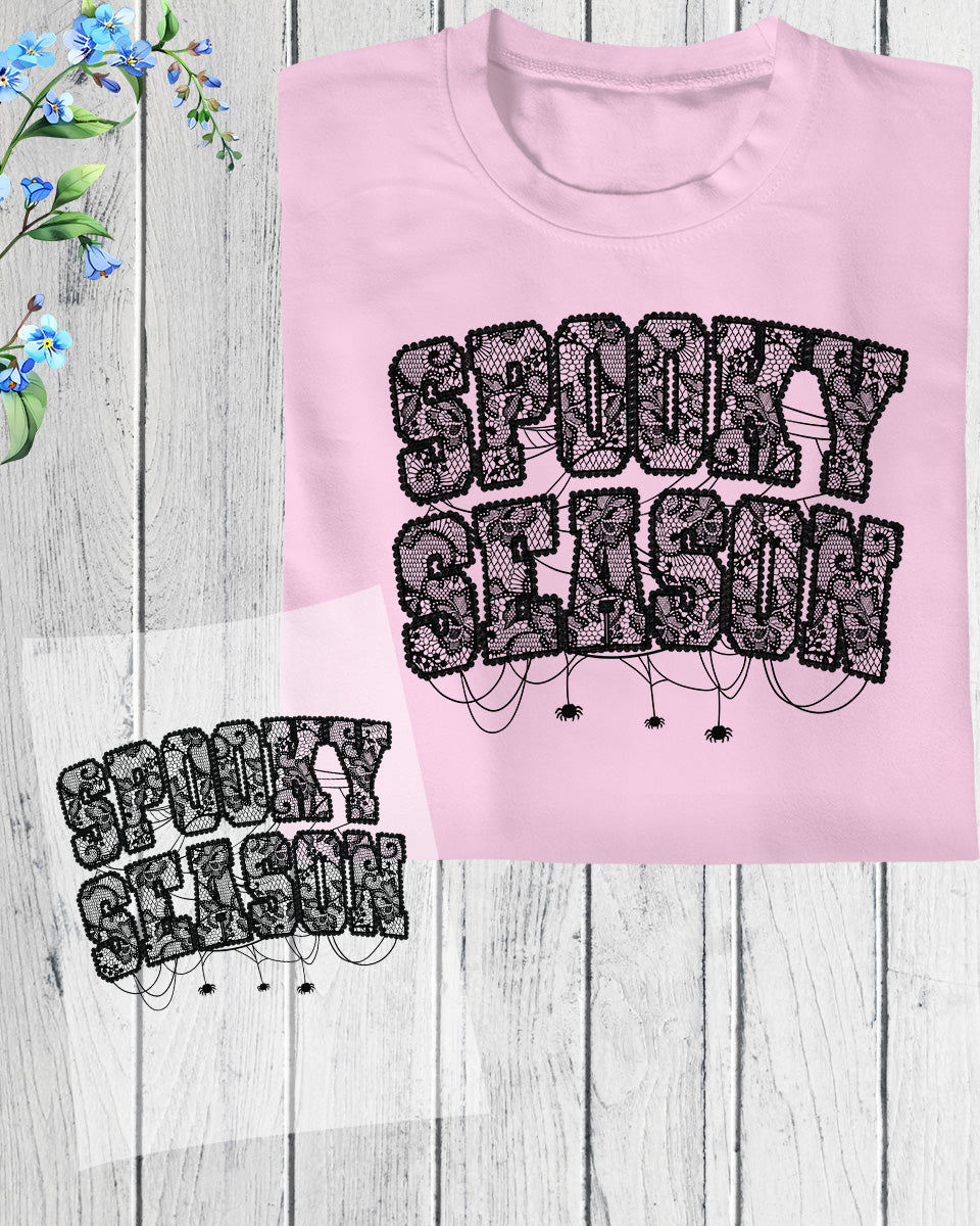 Spooky Season Lace Halloween Gothic DTF Transfer