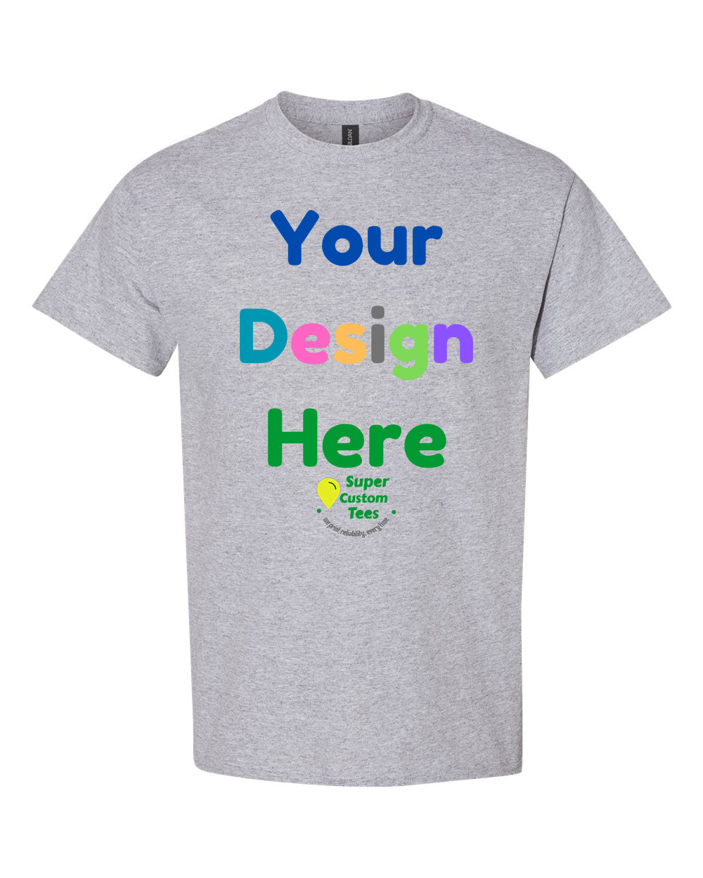 Custom T Shirts - Gildan Heavy Cotton Short Sleeve Tees - Same Day Printing