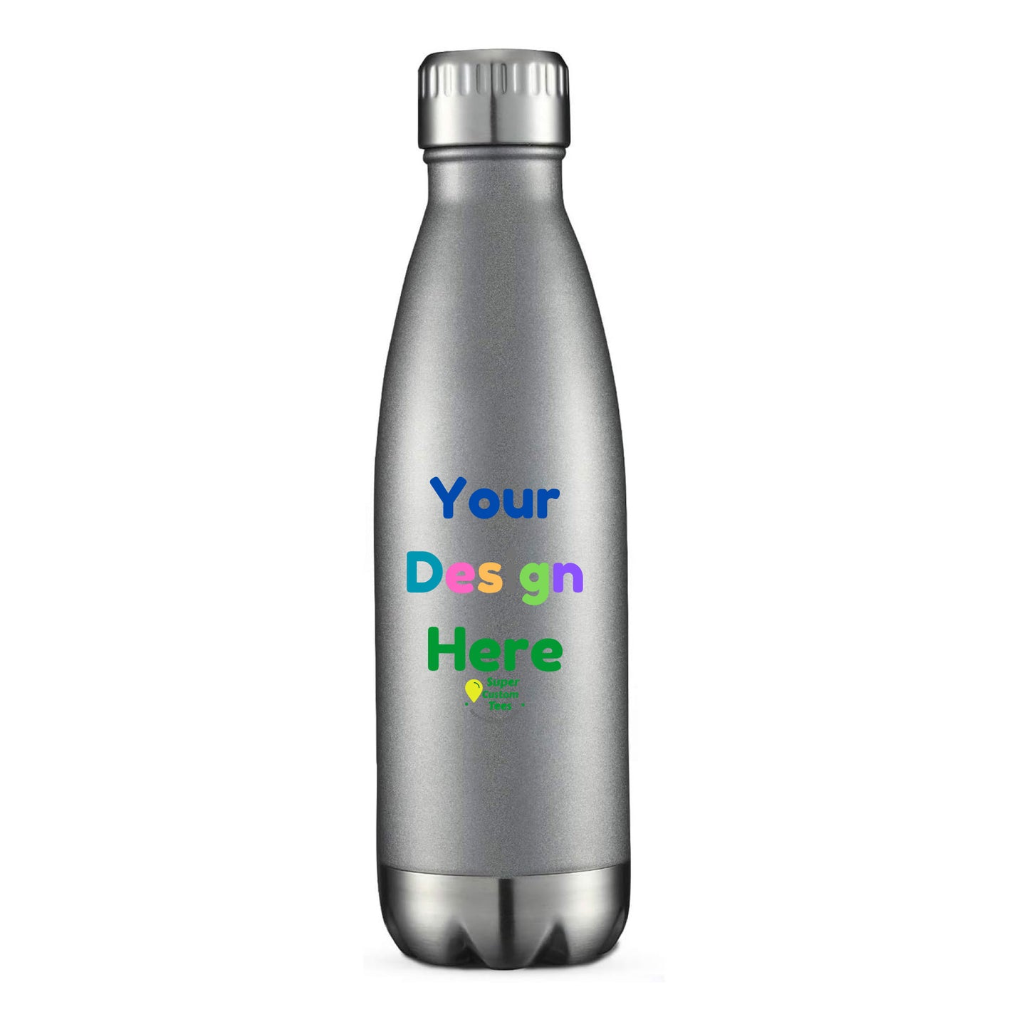Custom Stainless Steel Water Bottle Insulated Double Wall Metal Sport Reusable Water Bottles - 17 oz