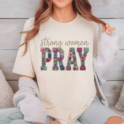 Strong Women Pray DTF Transfer Ready to Press