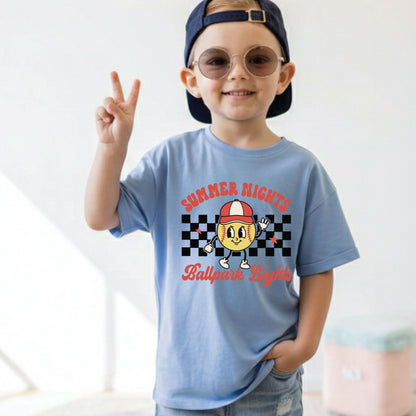 Summer Nights Ballpark Lights Youth Shirt