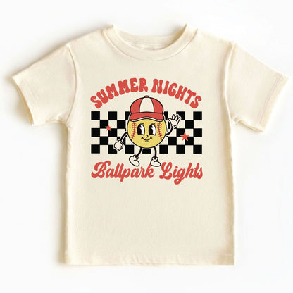 Summer Nights Ballpark Lights Youth Shirt