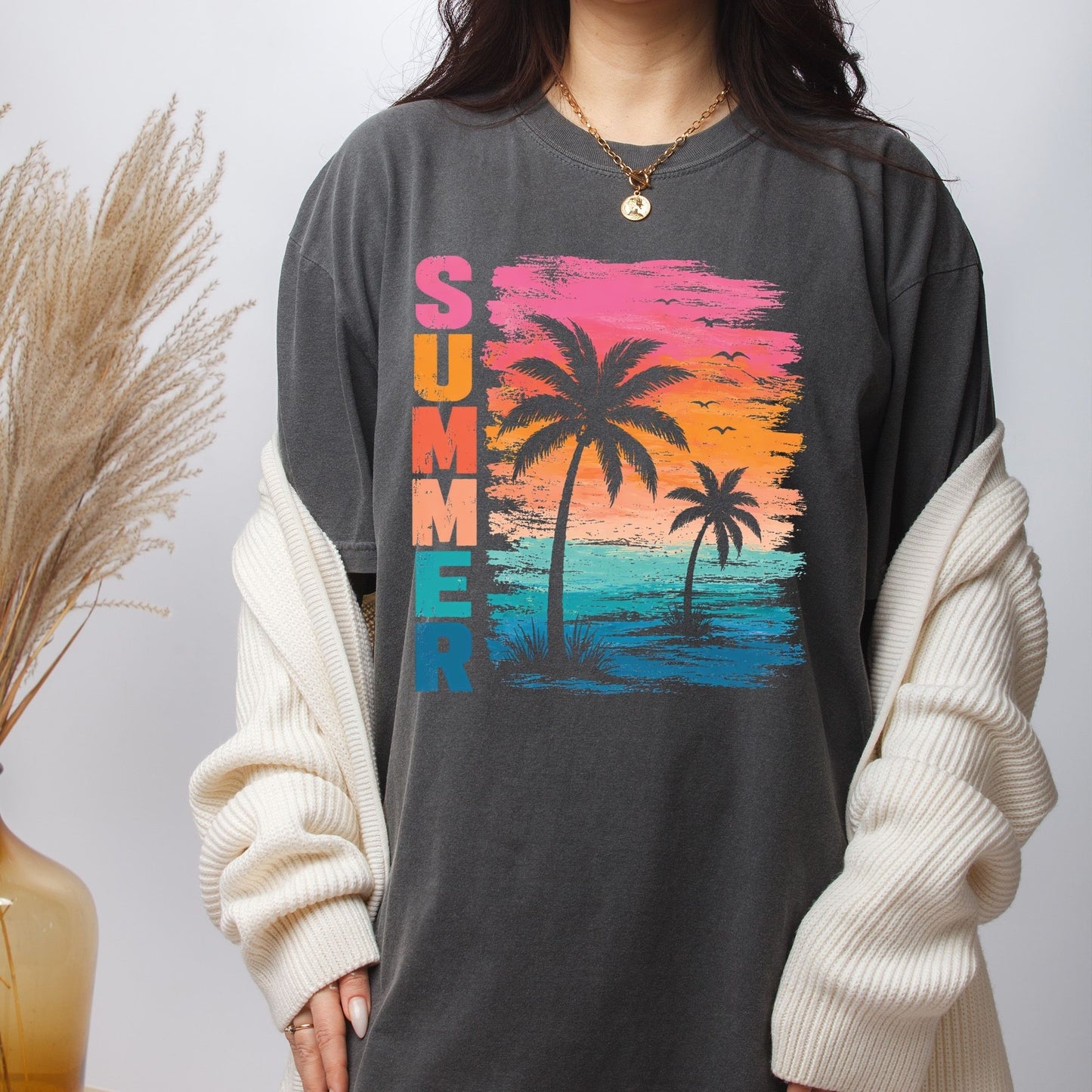 Summer Time Retro Ice Cream Truck DTF Transfer Ready to Press Beach Vacation UV DTF Sticker Popsicle Heat Transfer for Shirts