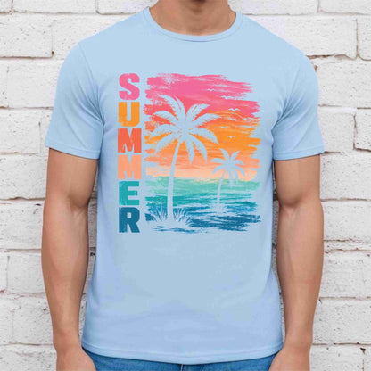 Summer Time Retro Ice Cream Truck DTF Transfer Ready to Press Beach Vacation UV DTF Sticker Popsicle Heat Transfer for Shirts