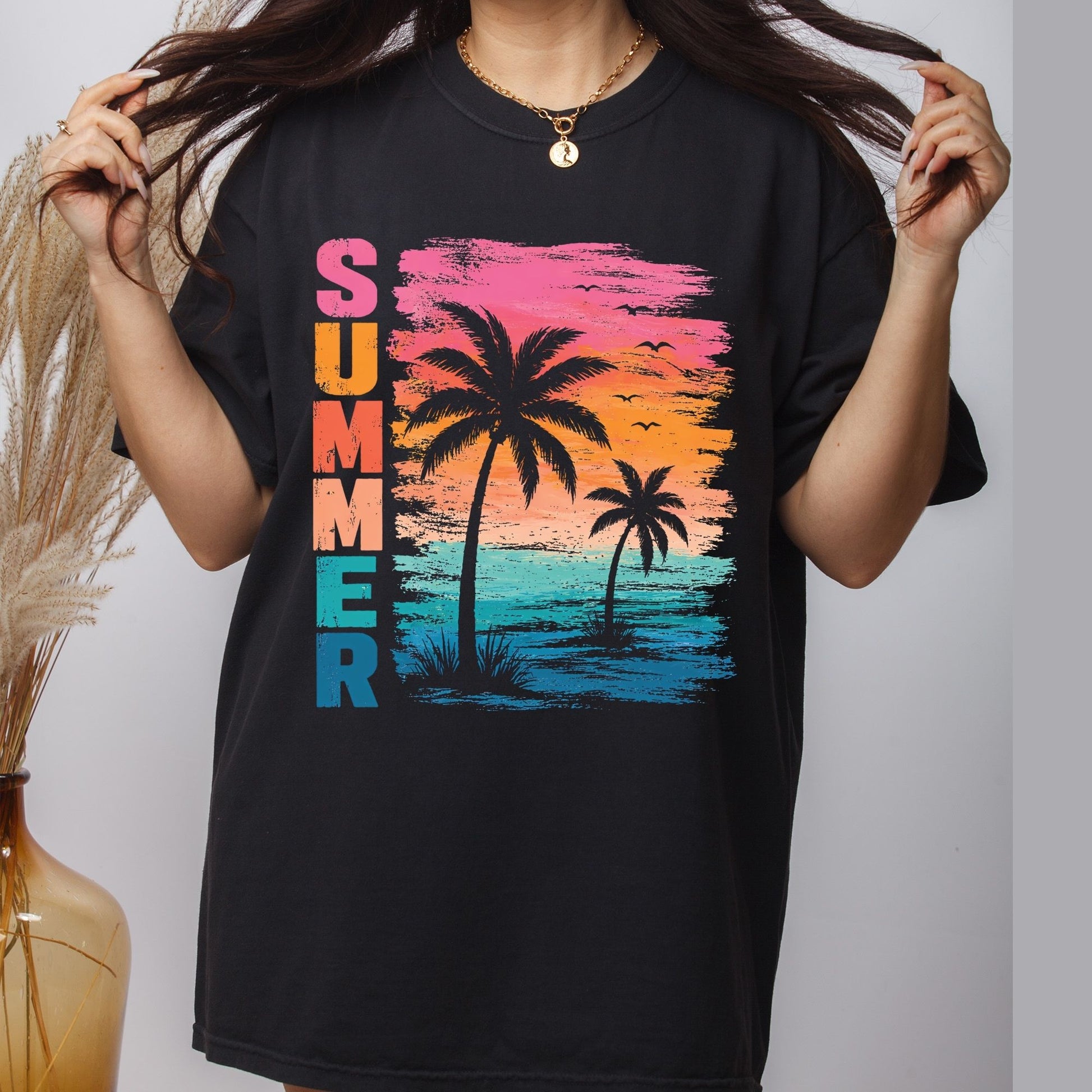Summer Time Retro Ice Cream Truck DTF Transfer Ready to Press Beach Vacation UV DTF Sticker Popsicle Heat Transfer for Shirts