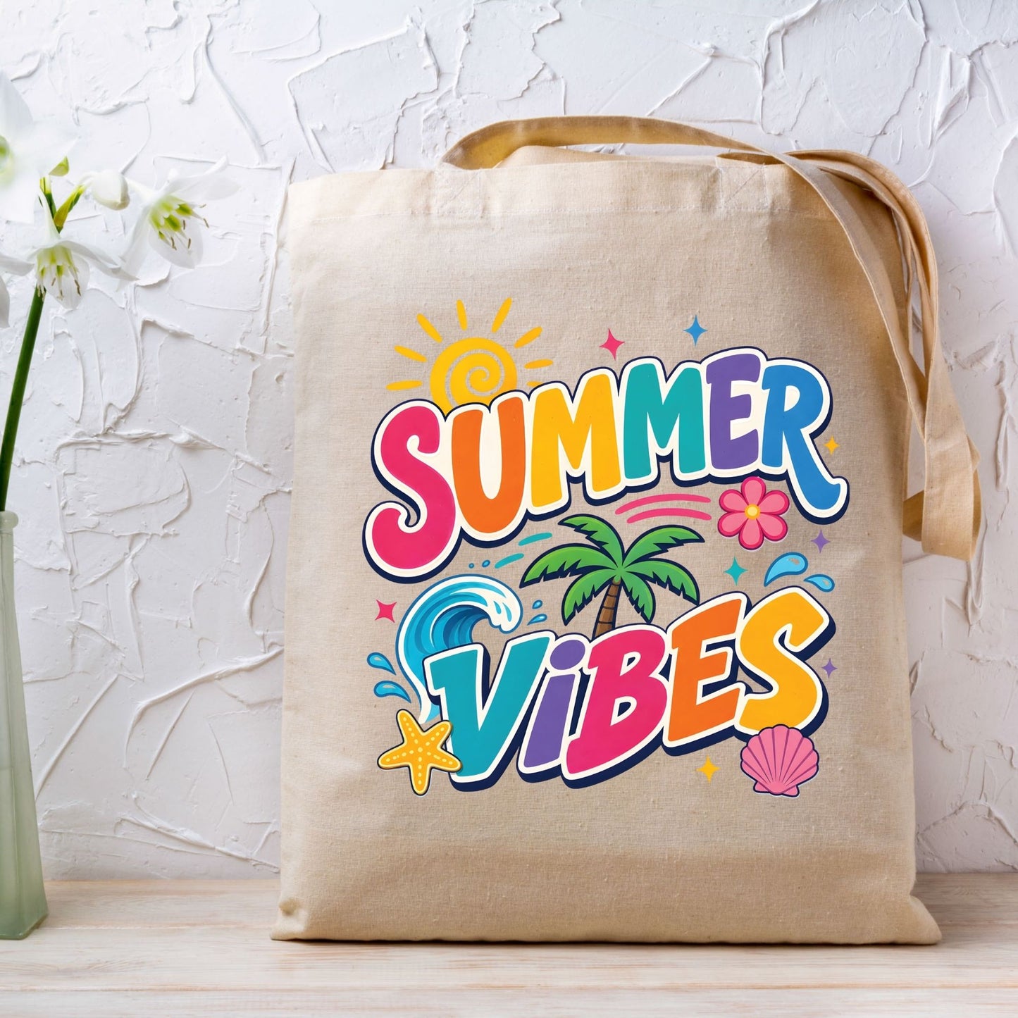 Sun Kissed Retro Sunset Beach DTF Transfer Ready to Press Summer Vacation UV DTF Sticker Typography Palm Trees Heat Transfer for Shirts