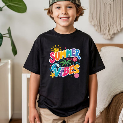 Sun Kissed Retro Sunset Beach DTF Transfer Ready to Press Summer Vacation UV DTF Sticker Typography Palm Trees Heat Transfer for Shirts