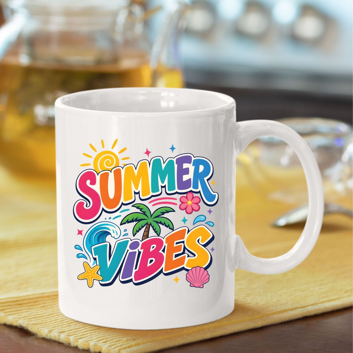 Sun Kissed Retro Sunset Beach DTF Transfer Ready to Press Summer Vacation UV DTF Sticker Typography Palm Trees Heat Transfer for Shirts