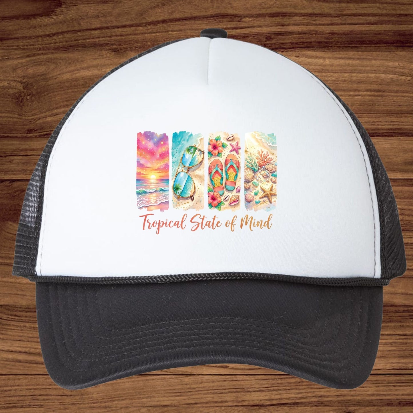Sun Sand Surf Retro Sunglasses DTF Transfer Ready to Press Summer Vacation UV DTF Sticker Beach Palm Trees Heat Transfer for Shirts