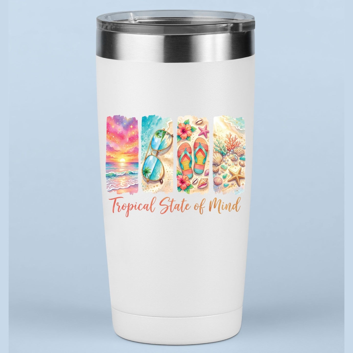 Sun Sand Surf Retro Sunglasses DTF Transfer Ready to Press Summer Vacation UV DTF Sticker Beach Palm Trees Heat Transfer for Shirts