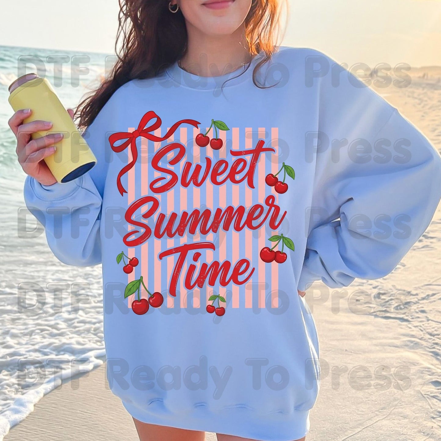 Sun and Sand a Margarita in Hand DTF Transfer Ready to Press Coquette Bow Lime Cocktail Heat Transfer for Shirts Summer Vacation UV Sticker