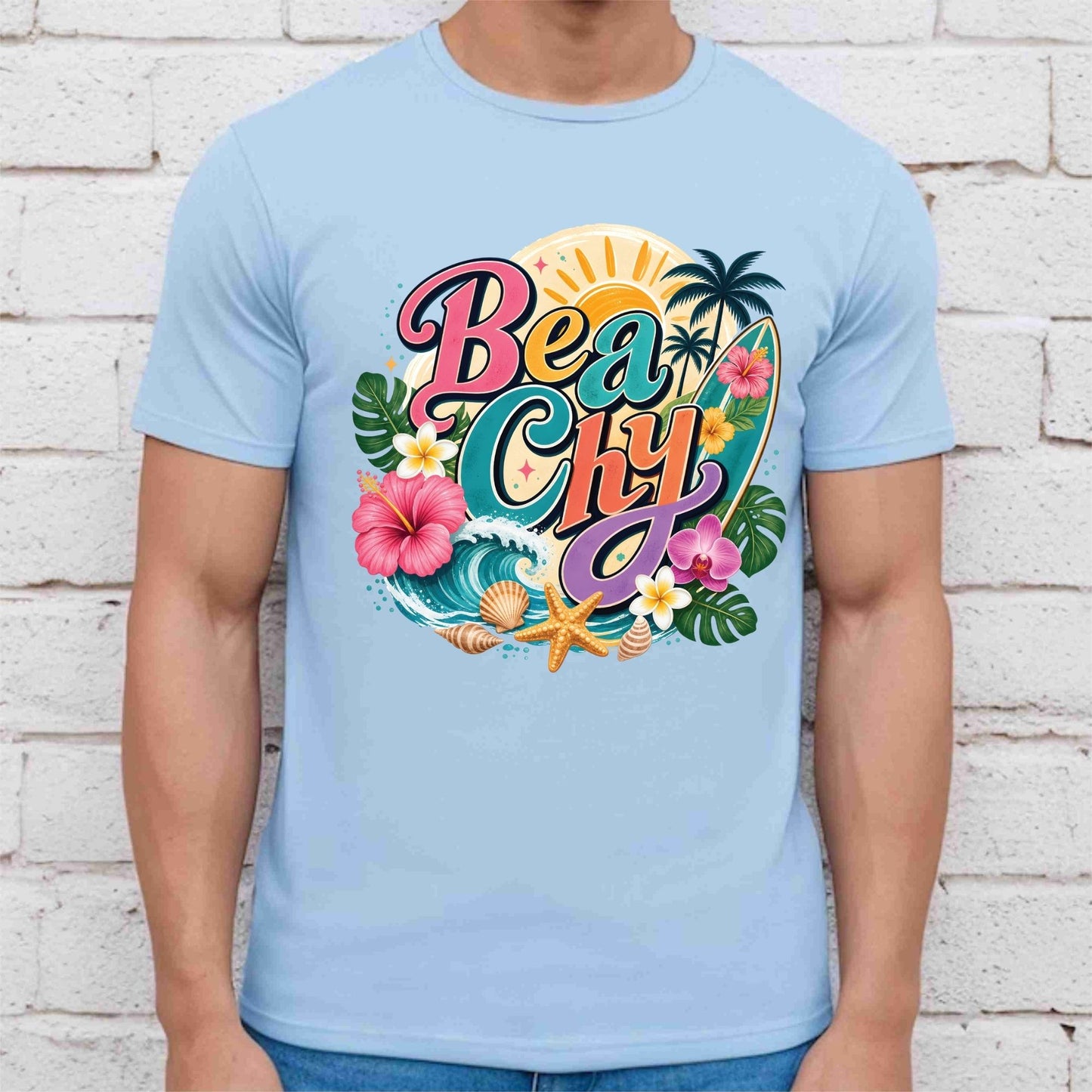 Sunny Days & Starry Nights Retro Camper DTF Transfer Ready to Press Summer Camping UV DTF Sticker Beach Palm Tree Heat Transfer for Shirts