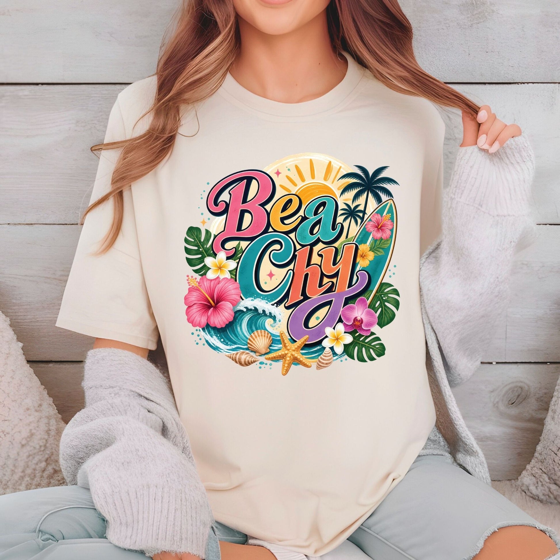 Sunny Days & Starry Nights Retro Camper DTF Transfer Ready to Press Summer Camping UV DTF Sticker Beach Palm Tree Heat Transfer for Shirts