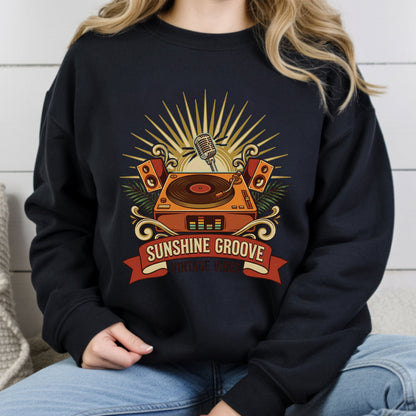 Sunshine Groove Comfort Colors T Shirt Vintage Vibes Sweatshirt Retro Sun Tees Music lover Gift Shirts