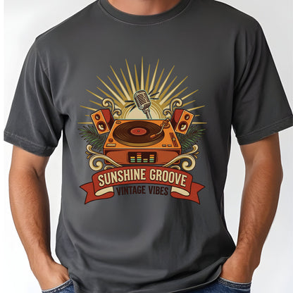 Sunshine Groove Comfort Colors T Shirt Vintage Vibes Sweatshirt Retro Sun Tees Music lover Gift Shirts