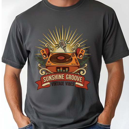 Sunshine Groove Comfort Colors T Shirt Vintage Vibes Sweatshirt Retro Sun Tees Music lover Gift Shirts